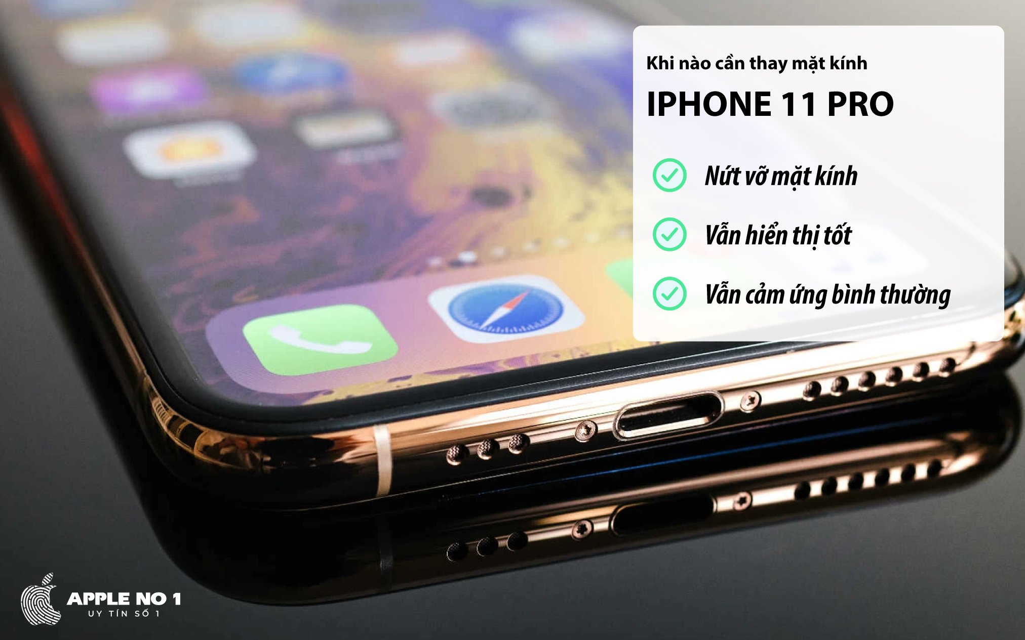 Nhung dau hieu cho thay nguoi dung phai thay mat kinh iPhone 11 Pro?